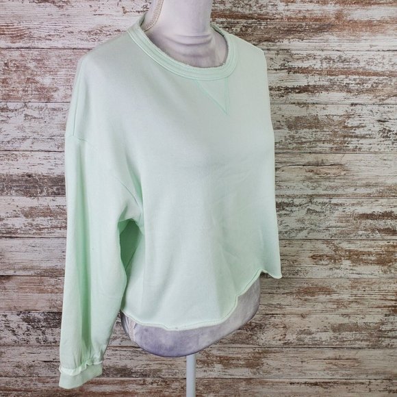 Bottoms Out Gal Green Long Sleeve Round Neck Pullover Sweater Size XS - Picture 1 of 7